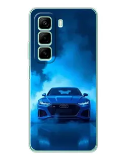 Чехол для Infinix Hot 50 Pro Plus с картинкой «Audi — голубая энергия»