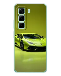 Чехол для Infinix Hot 50 Pro Plus с картинкой «Салатовый Lamborghini Huracan»