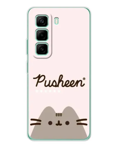 Чохол для Infinix Hot 50 Pro Plus з картинкою «Pusheen логотип» Чохол для Infinix Hot 50 Pro Plus з картинкою «Pusheen логотип»