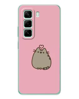 Чохол для Infinix Hot 50 Pro Plus з картинкою «Pusheen серце»