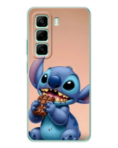 Чехол для Infinix Hot 50 Pro Plus с картинкой «Стич ест шоколад»