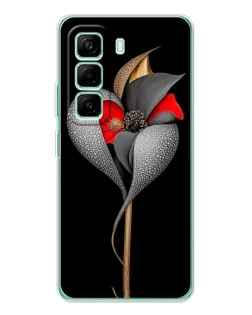 Чехол для Infinix Hot 50 Pro Plus с картинкой «Серебряный фантазийный цветок»