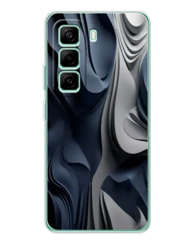 Чехол для Infinix Hot 50 Pro Plus с картинкой «Объемные синие складки»