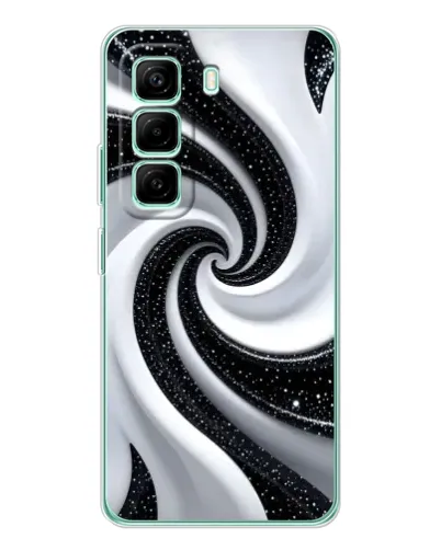Чехол для Infinix Hot 50 Pro Plus с картинкой «Черно-белая спираль»