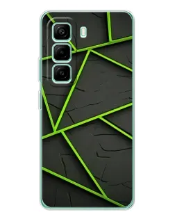 Чехол для Infinix Hot 50 Pro Plus с картинкой «Зеленые геометрические линии»