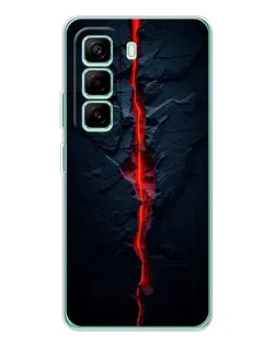 Чехол для Infinix Hot 50 Pro Plus с картинкой «Kрасная лавовая трещина»