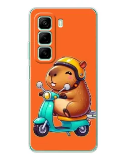 Чехол для Infinix Hot 50 Pro Plus с картинкой «Капибара на скутере»