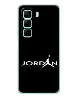 Чехол для Infinix Hot 50 Pro с картинкой «Jordan White Logo»