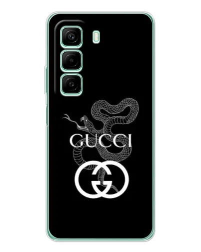 Чехол для Infinix Hot 50 Pro с картинкой «Gucci — серебряная змея»