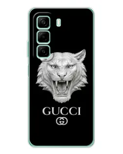 Чехол для Infinix Hot 50 Pro с картинкой «Gucci — серебряный лев»