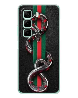 Чехол для Infinix Hot 50 Pro с картинкой «Gucci — змея на полосе»