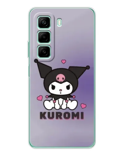 Чохол для Infinix Hot 50 Pro з картинкою «Kuromi — фіолетовий арт»