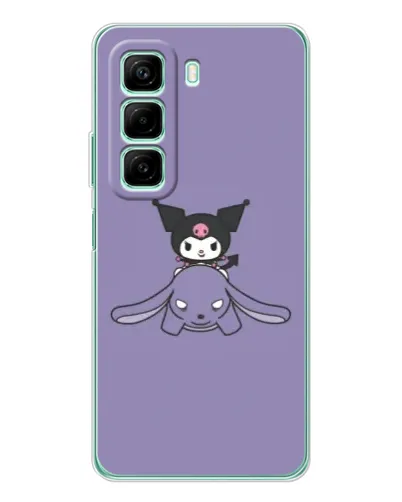 Чохол для Infinix Hot 50 Pro з картинкою «Kuromi на ліловому фоні»