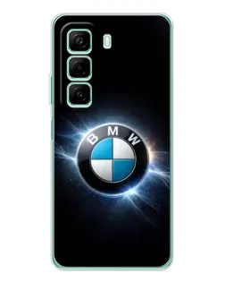 Чехол для Infinix Hot 50 Pro с картинкой «BMW — неоновое сияние»