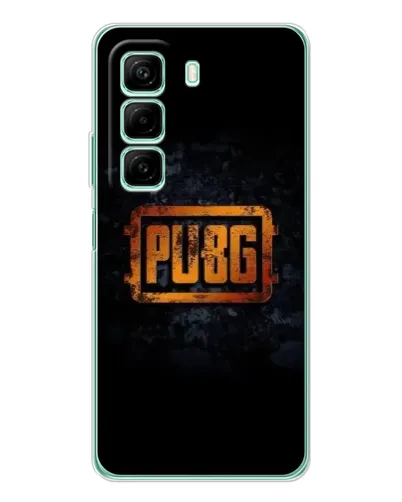 Чехол для Infinix Hot 50 Pro с картинкой «PUBG — золотой логотип»