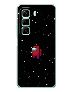 Чехол для Infinix Hot 50 Pro с картинкой «Красный Among Us»