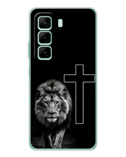 Чехол для Infinix Hot 50 Pro с картинкой «Лев и Крест» Чехол для Infinix Hot 50 Pro с картинкой «Лев и Крест»
