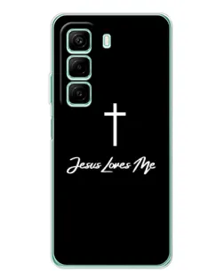 Чехол для Infinix Hot 50 Pro с картинкой «Иисус любит тебя»