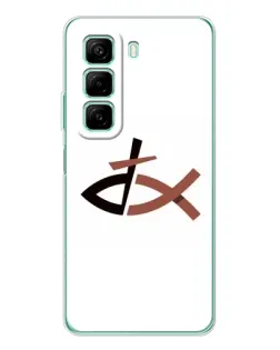Чехол для Infinix Hot 50 Pro с картинкой «Рыба и крест»