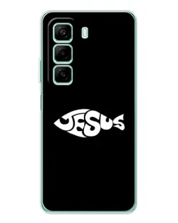 Чехол для Infinix Hot 50 Pro с картинкой «Рыба Jesus»