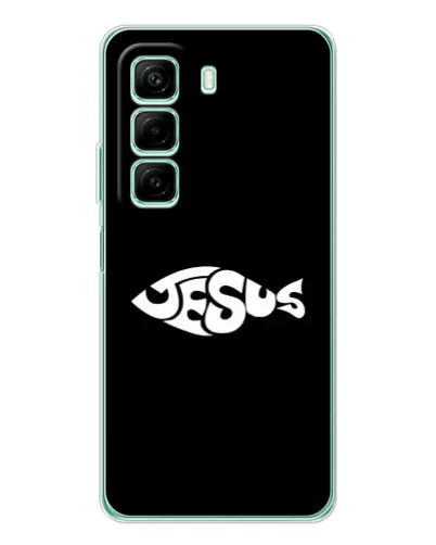Чехол для Infinix Hot 50 Pro с картинкой «Рыба Jesus» Чехол для Infinix Hot 50 Pro с картинкой «Рыба Jesus»