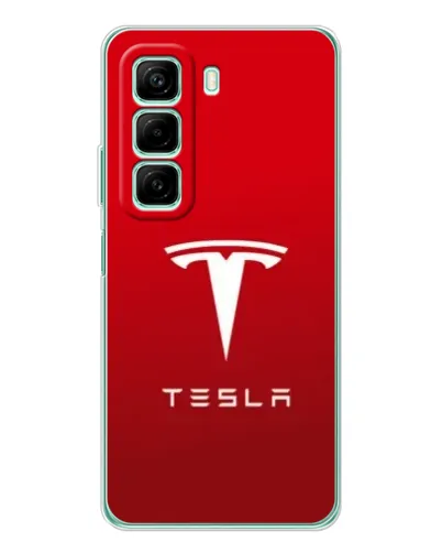 Чехол для Infinix Hot 50 Pro с картинкой «Tesla Red Classic»