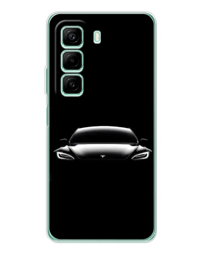 Чехол для Infinix Hot 50 Pro с картинкой «Фары Tesla Night»