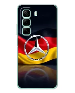Чехол для Infinix Hot 50 Pro с картинкой «Mercedes — флаг Германии»