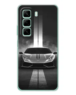 Чехол для Infinix Hot 50 Pro с картинкой «Lamborghini симметрия дорог»