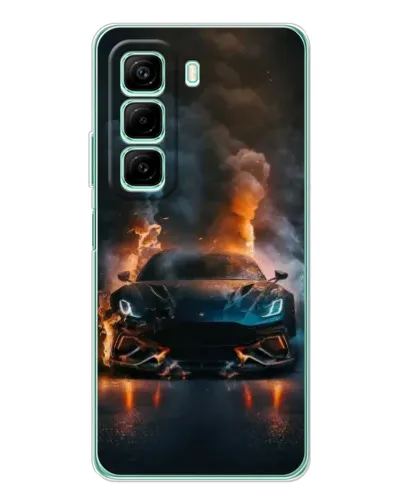 Чехол для Infinix Hot 50 Pro с картинкой «Lamborghini дымная эстетика»