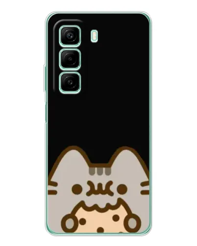 Чехол для Infinix Hot 50 Pro с картинкой «Пушин на черном»
