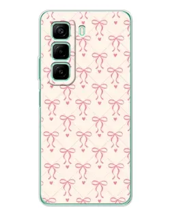 Чехол для Infinix Hot 50 Pro с картинкой «Розовые бантики Coquette»