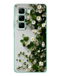 Чохол для Infinix Hot 50 Pro з картинкою «Гілка дрібних білих квітів»