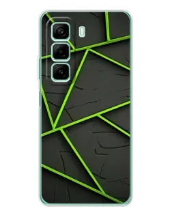 Чехол для Infinix Hot 50 Pro с картинкой «Зеленые геометрические линии» Чехол для Infinix Hot 50 Pro с картинкой «Зеленые геометрические линии»