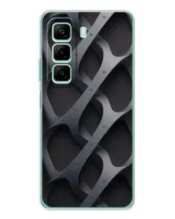 Чехол для Infinix Hot 50 Pro с картинкой «Объемное серое плетение» Чехол для Infinix Hot 50 Pro с картинкой «Объемное серое плетение»