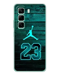 Чехол для Infinix Hot 50 с картинкой «Jordan Cyan 23»