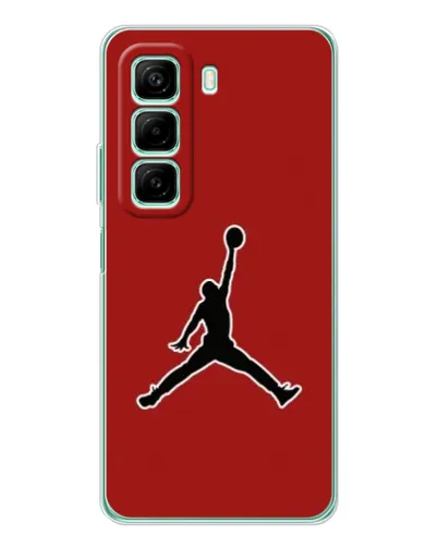 Чехол для Infinix Hot 50 с картинкой «Jordan Red Back» Чехол для Infinix Hot 50 с картинкой «Jordan Red Back»