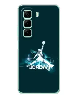 Чехол для Infinix Hot 50 с картинкой «Jordan Blue Fire»
