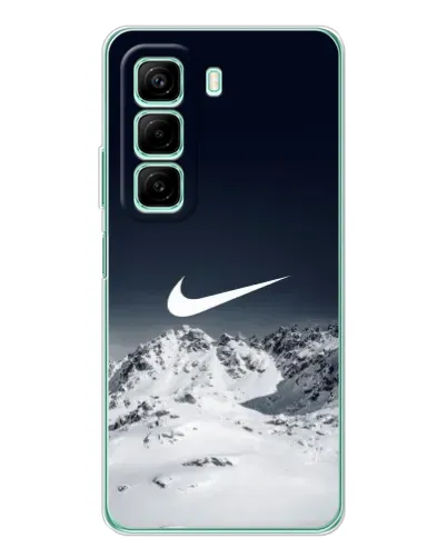 Чехол для Infinix Hot 50 с картинкой «Nike — зимние горы» Чехол для Infinix Hot 50 с картинкой «Nike — зимние горы»