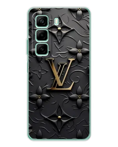 Чехол для Infinix Hot 50 с картинкой «Кожаная текстура LV»