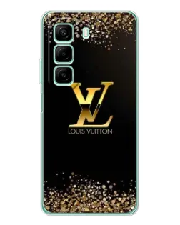 Чехол для Infinix Hot 50 с картинкой «LV — золотые искры»