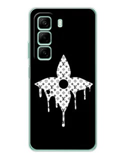 Чехол для Infinix Hot 50 с картинкой «Цветочная монограмма»