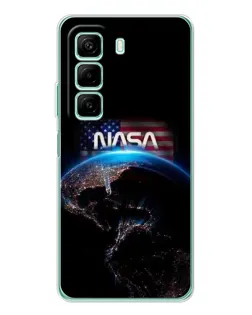 Чехол для Infinix Hot 50 с картинкой «Земля из космоса NASA»
