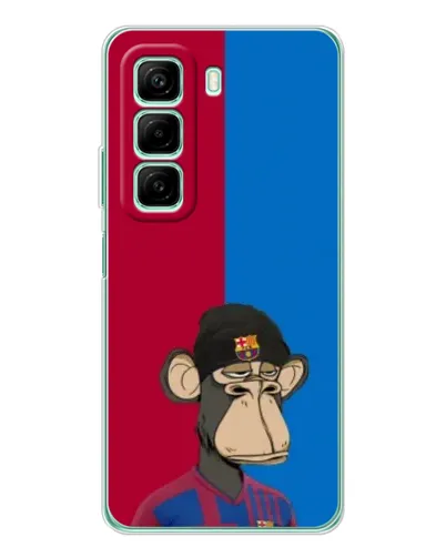 Чехол для Infinix Hot 50 с картинкой «Bored Ape — фанат Барсы»