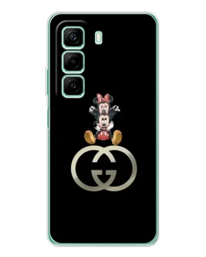 Чехол для Infinix Hot 50 с картинкой «Минни Маус на лого»
