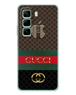 Чехол для Infinix Hot 50 с картинкой «Gucci — брендированный десерт»
