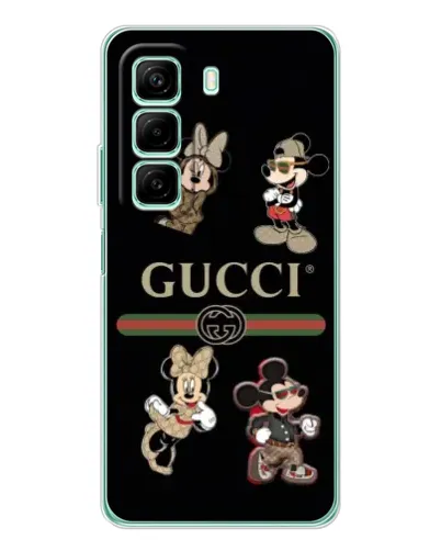 Чехол для Infinix Hot 50 с картинкой «Gucci — герои Disney и монограмма» Чехол для Infinix Hot 50 с картинкой «Gucci — герои Disney и монограмма»