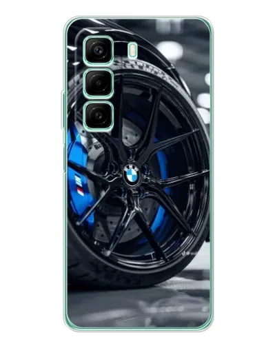 Чехол для Infinix Hot 50 с картинкой «Колесо BMW вблизи»