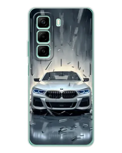 Чехол для Infinix Hot 50 с картинкой «BMW в свете фар»