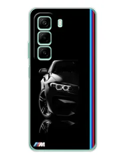 Чехол для Infinix Hot 50 с картинкой «Силуэт BMW в темноте»